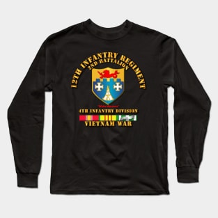 2nd Bn 12th Inf w VN Svc Ribbons Long Sleeve T-Shirt